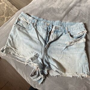 American Eagle Outfitters Light Blue Denim Shorts